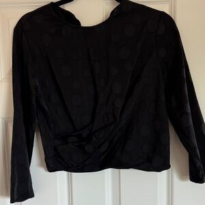 Zara Black Textured Blouse